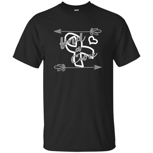 Breast Cancer Awareness T-shirt Find a Cure Black