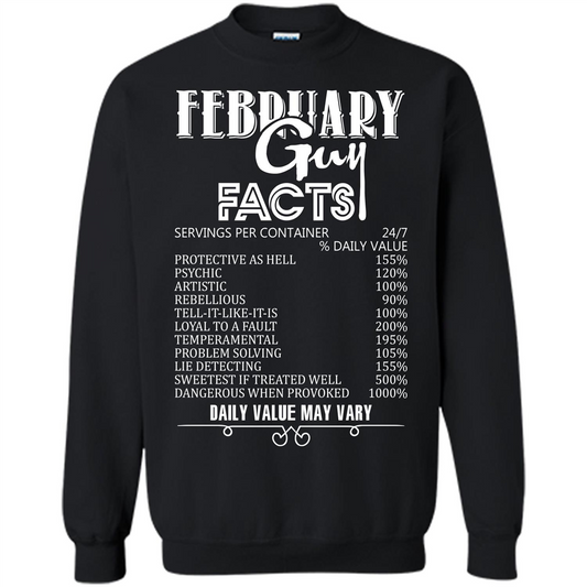 February Guy Facts T-shirt Black