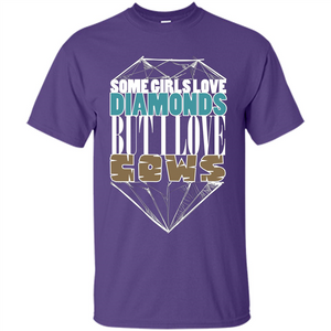 Cow Lovers T-shirt Some Girls Love Diamond But I Love Cows