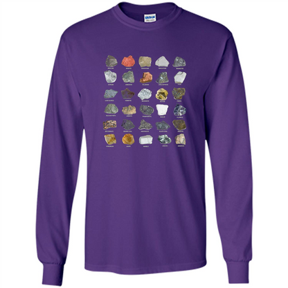 Ores and Minerals Gems and Crystals Rock Collecting T-shirt Purple