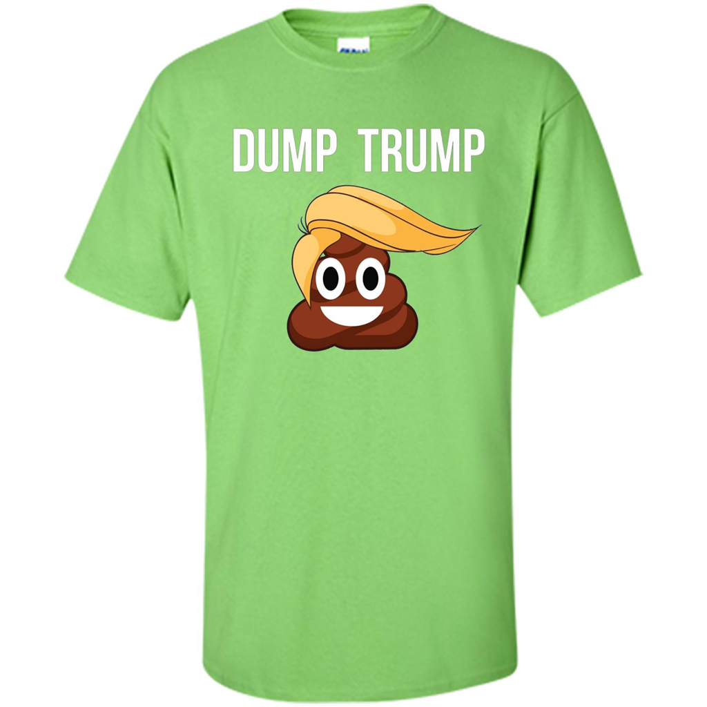 Dump Trump - Poop Emoji T-shirt Lime