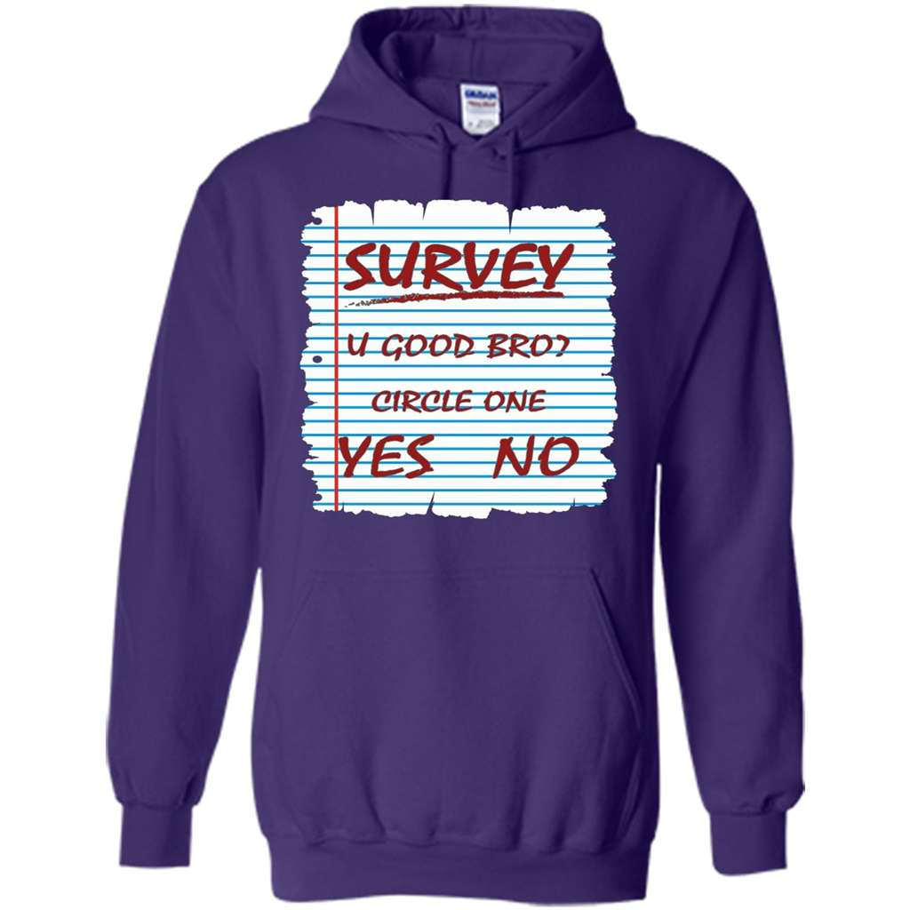 Survey You Good Bro T-shirt Purple