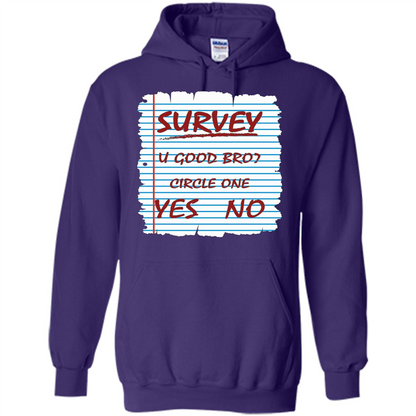 Survey You Good Bro T-shirt Purple