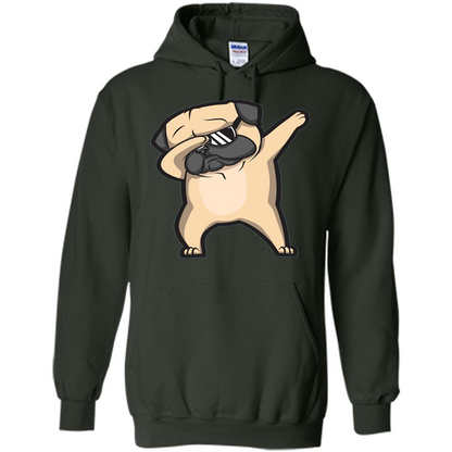 Dabbing Pug Shirt - Cute Funny Dog Dab T-shirt Forest Green