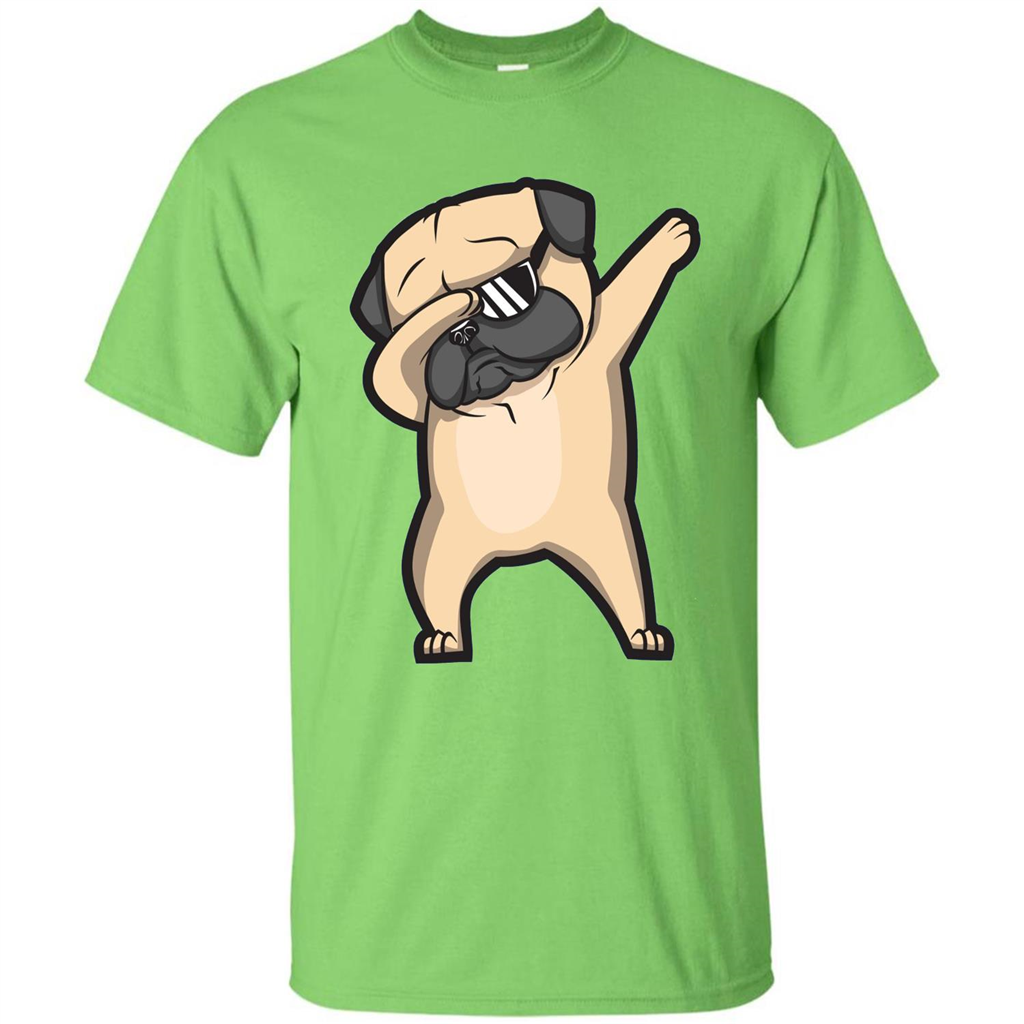 Dabbing Pug Shirt - Cute Funny Dog Dab T-shirt Lime
