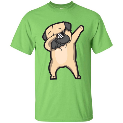 Dabbing Pug Shirt - Cute Funny Dog Dab T-shirt Lime