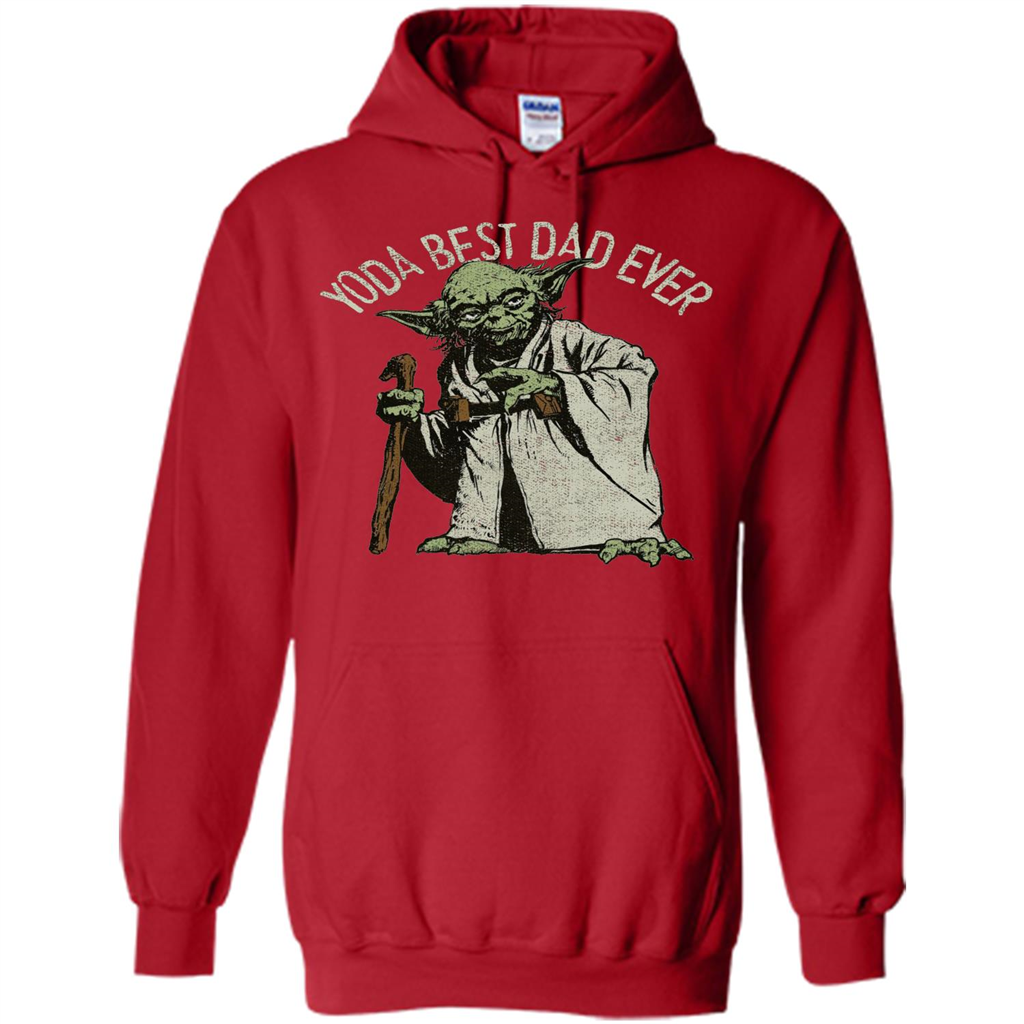 Fathers Day T-shirt Yoda Best Dad Ever Red
