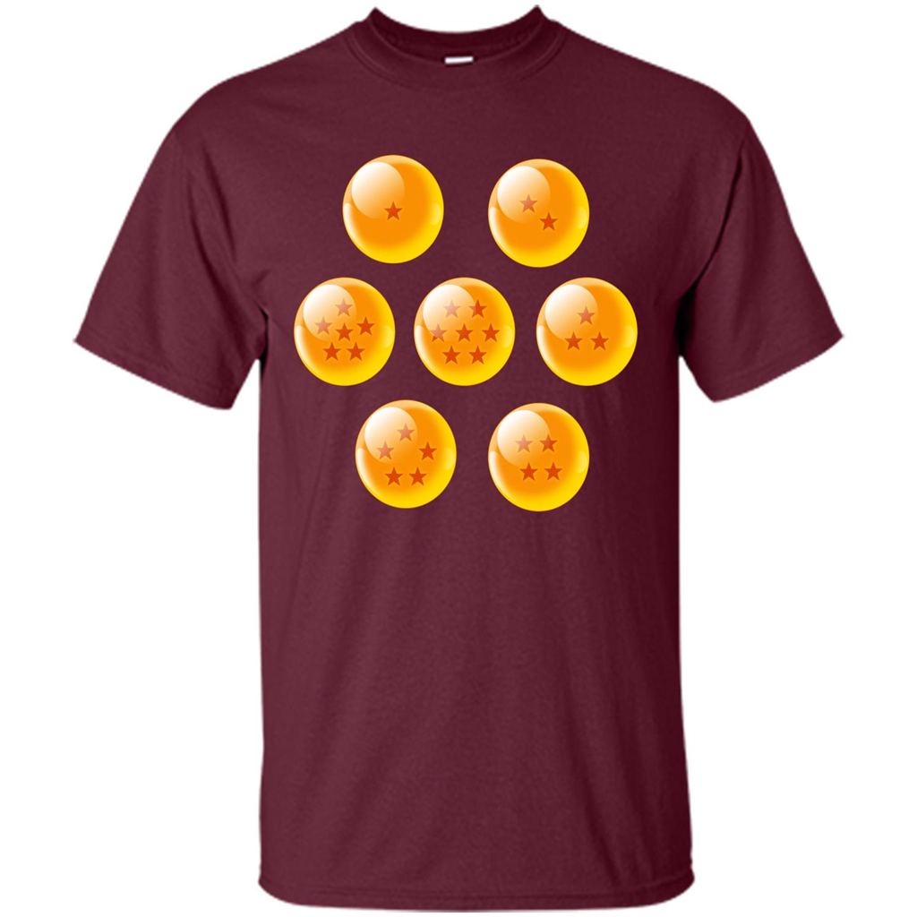 Seven Dragon Balls T-shirt Maroon