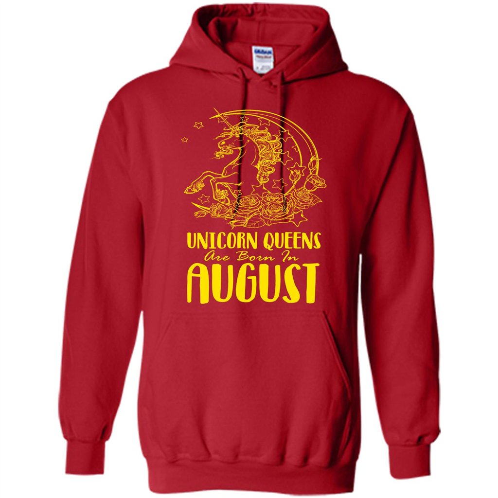 Augus Unicorn T-shirt Unicorn Queens Are Born In August Red