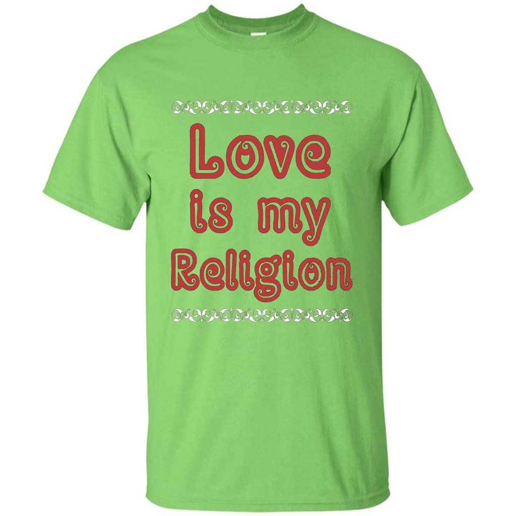Love Is My Religion T-shirt Lime