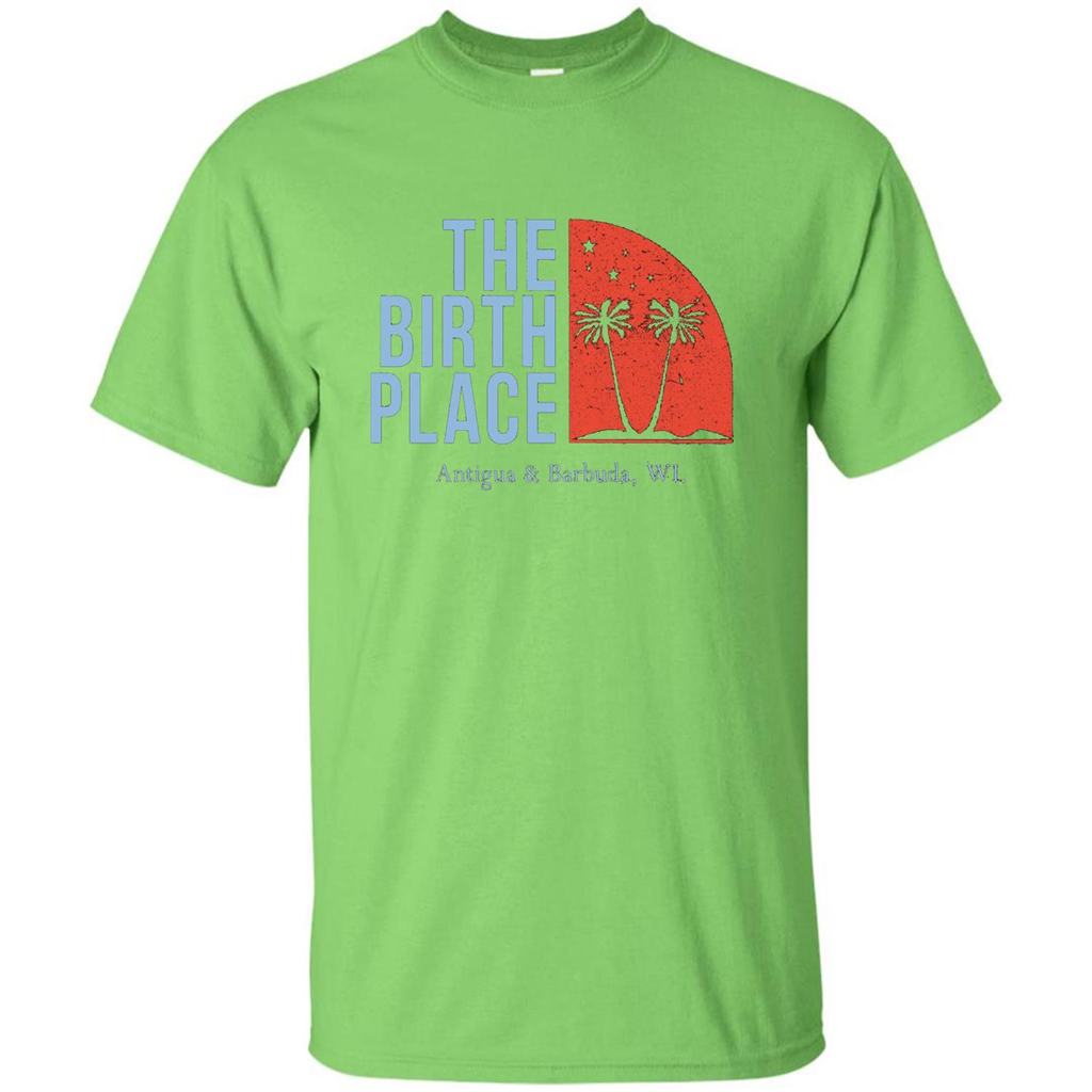 The Birth Place Antigua and Barbuda, WL T-shirt Lime