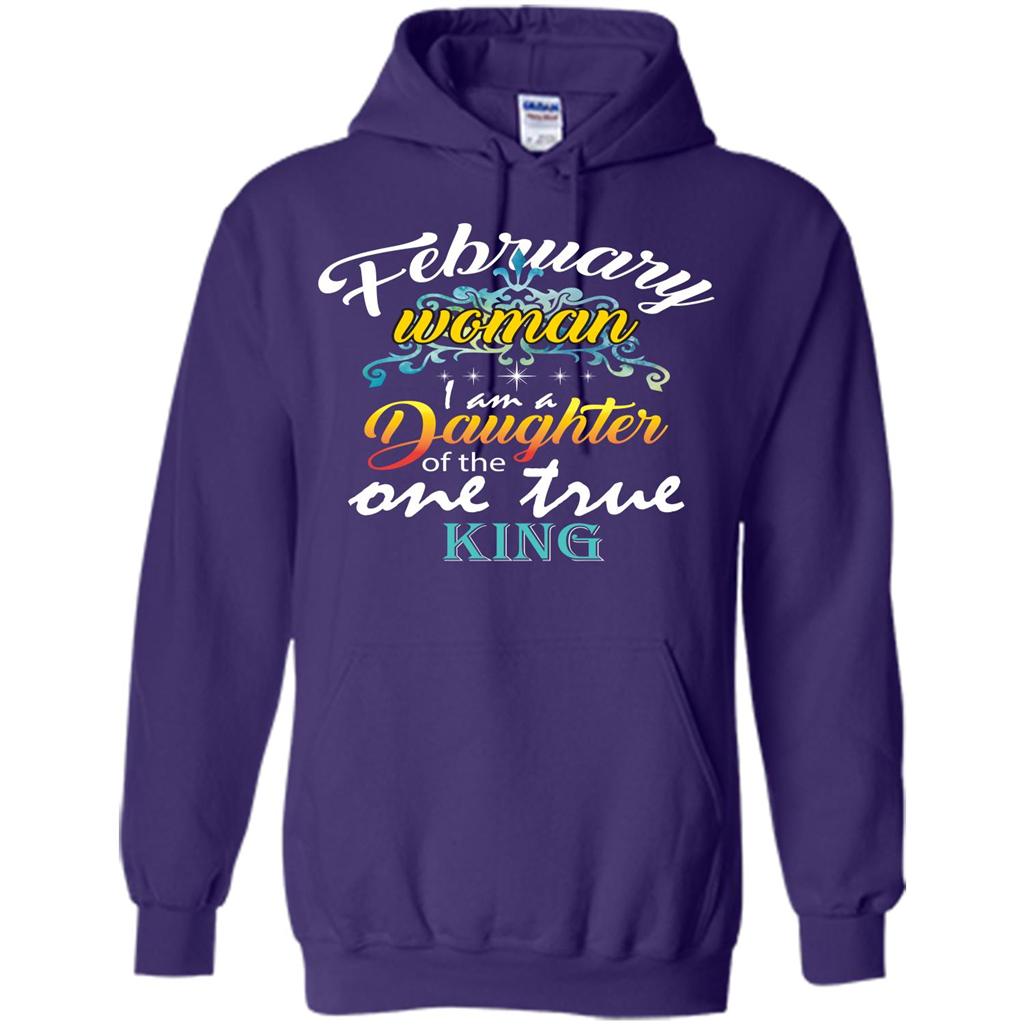 February Woman I Am A Daughter Of The One True King T-shirt Purple