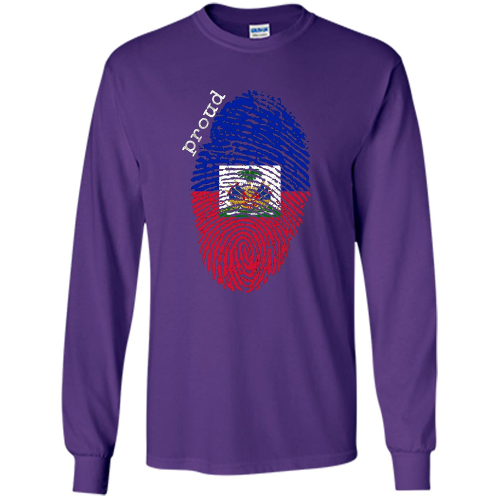 Haiti shirt - Haiti National Flag T-shirt Purple