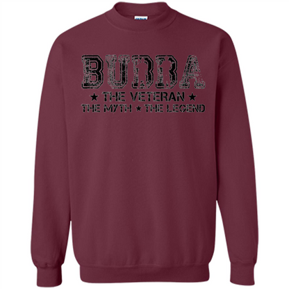 Fathers Day T-shirt Bubba The Veteran The Myth The Legend Maroon