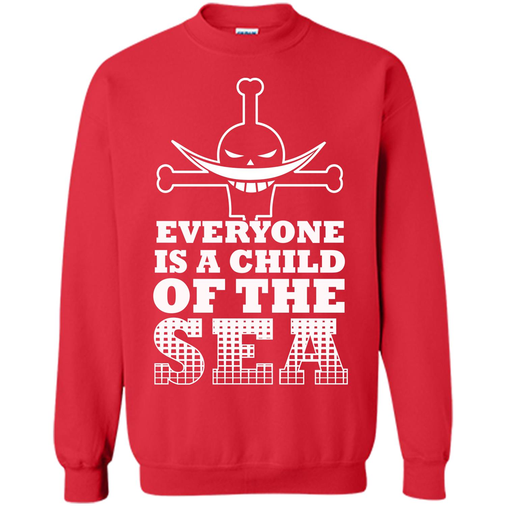 Sea. Everyone Is A Child Of The Sea T-shirt Red
