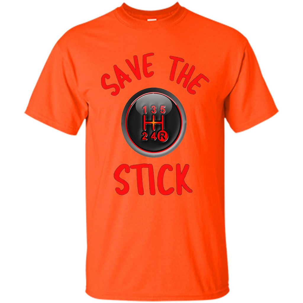 Car Racing T-Shirt Save The Stick Orange