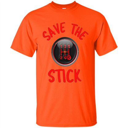 Car Racing T-Shirt Save The Stick Orange