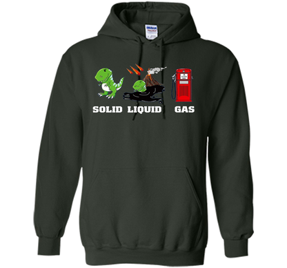 Dinosaur Solid Liquid Gas T-shirt Forest Green