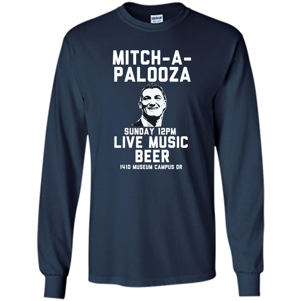 Mitch-a-palooza Live Music Beer T-shirt Navy