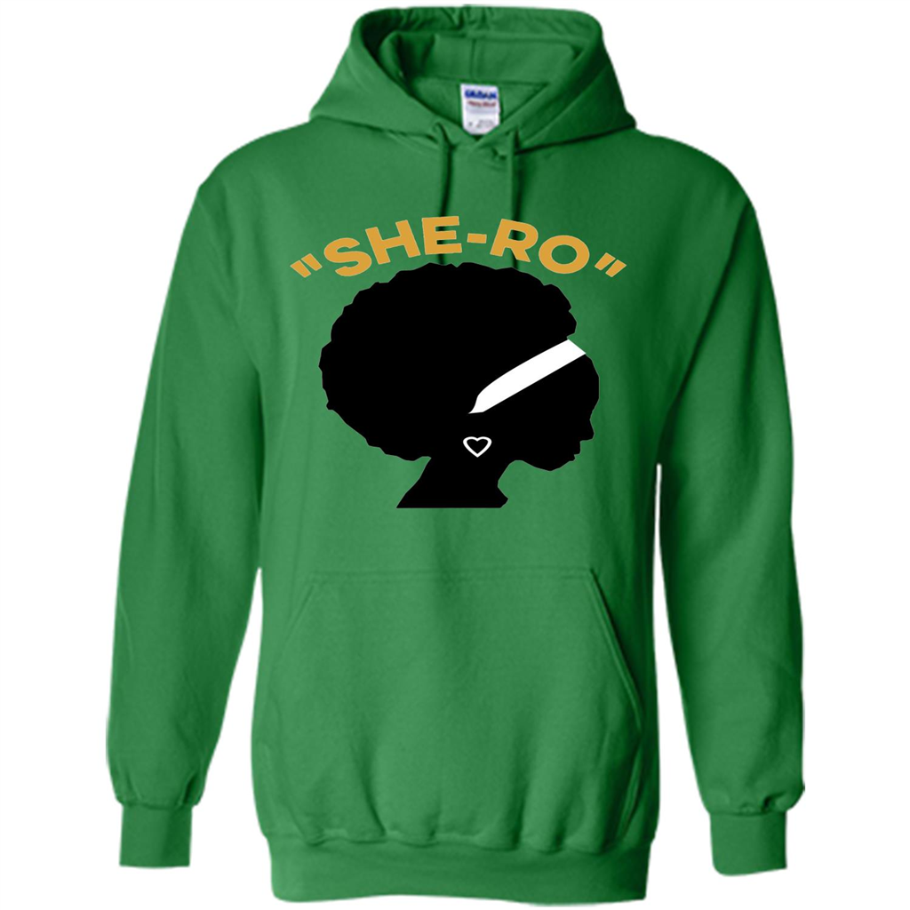 Black Girl Magic T-shirt "She-Ro" Irish Green