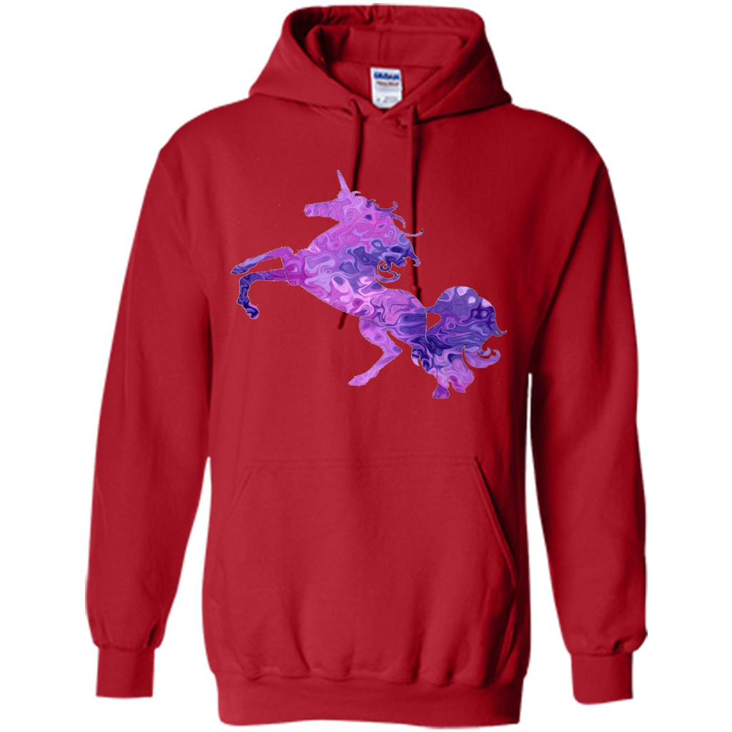Unicorn Glitter Cute Beautiful Unicorn T-shirt Red