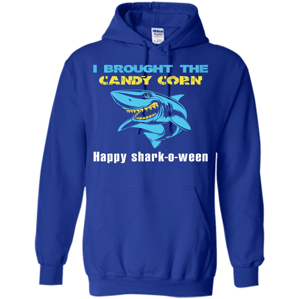 Shark T-shirt I Brought The Candy Corn Happy Shark-o-ween T-shirt Royal