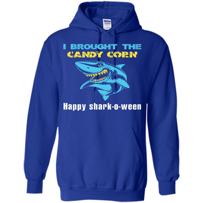Shark T-shirt I Brought The Candy Corn Happy Shark-o-ween T-shirt Royal