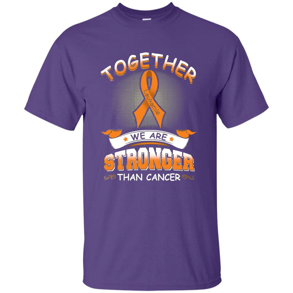 Leukemia Tshirt Together We Are Stronger Than Cancer Purple
