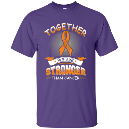 Leukemia Tshirt Together We Are Stronger Than Cancer Purple