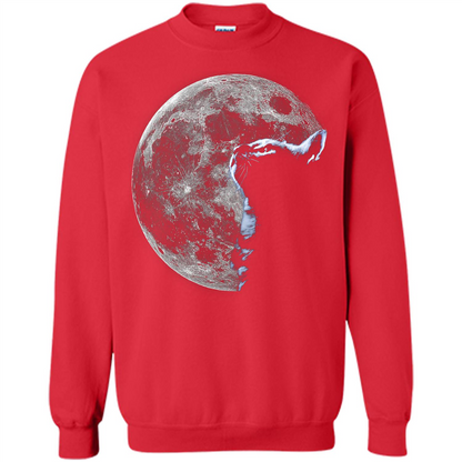 Cat Lover T-shirt Cat And Moon Red