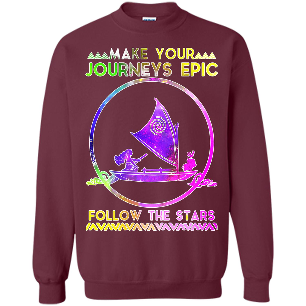Movie T-shirt Make Your Journeys Epic Follow The Stars Maroon