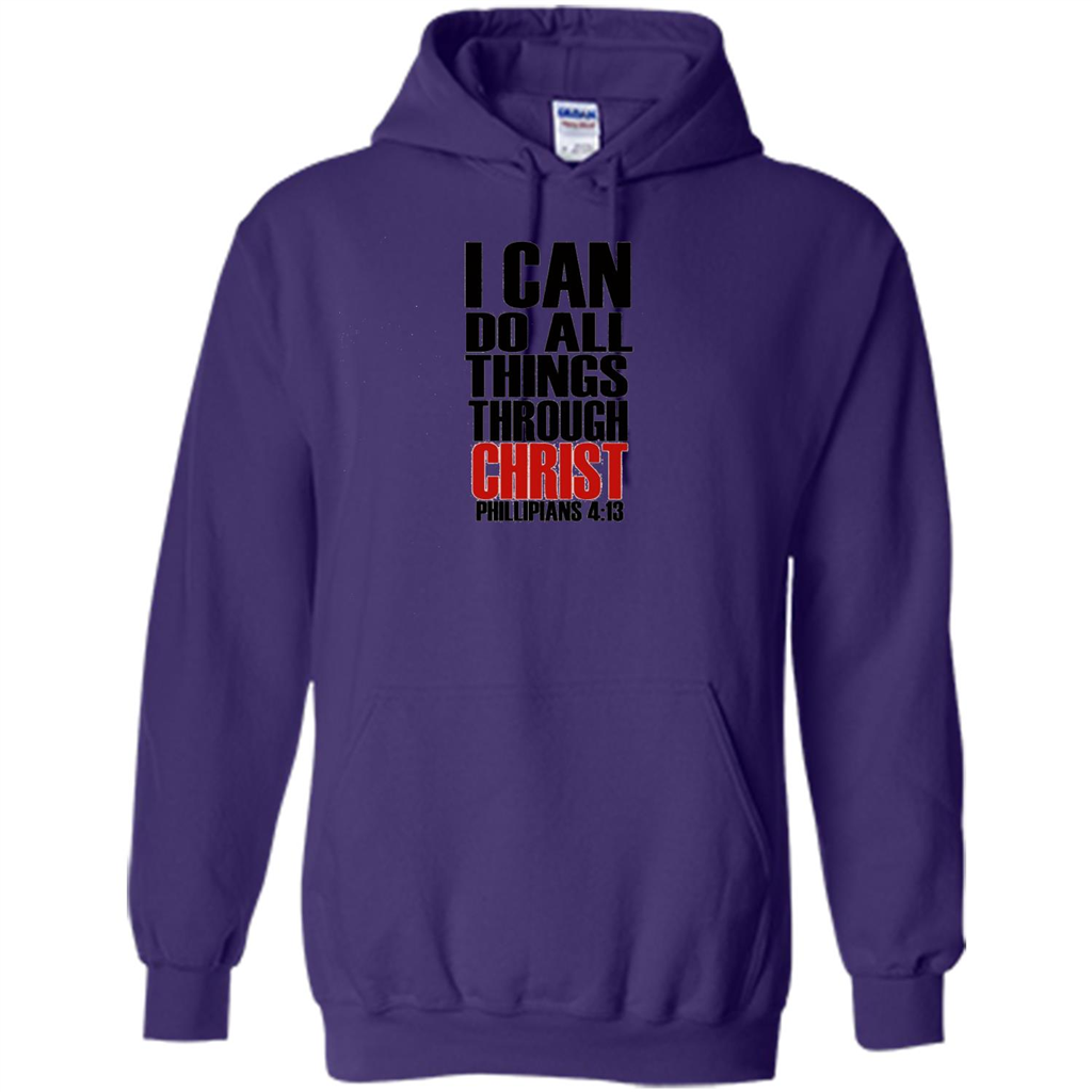 Christian T-Shirt I Can Do All Things Through Christ Purple