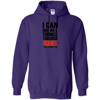 Christian T-Shirt I Can Do All Things Through Christ Purple
