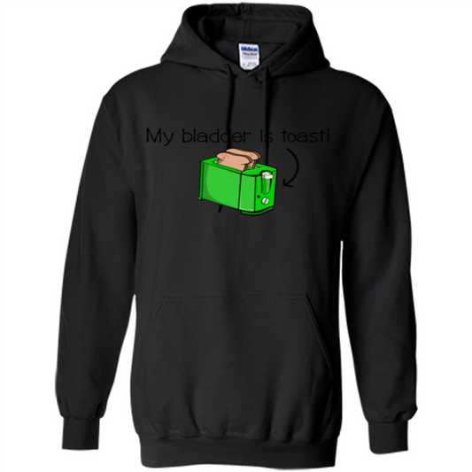 Funny Bladder Problems T-shirt Toast Black