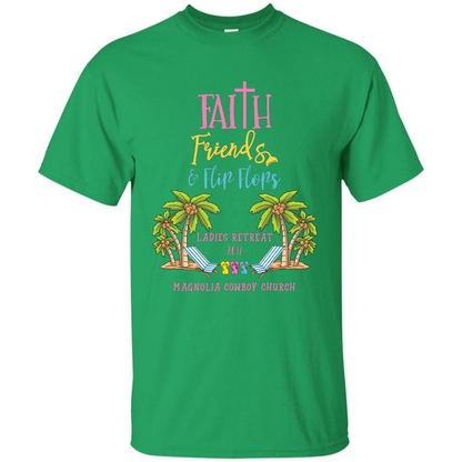 Ladies Beach Retreat 2017 T-shirt Faith Friends And Flip Flops Irish Green