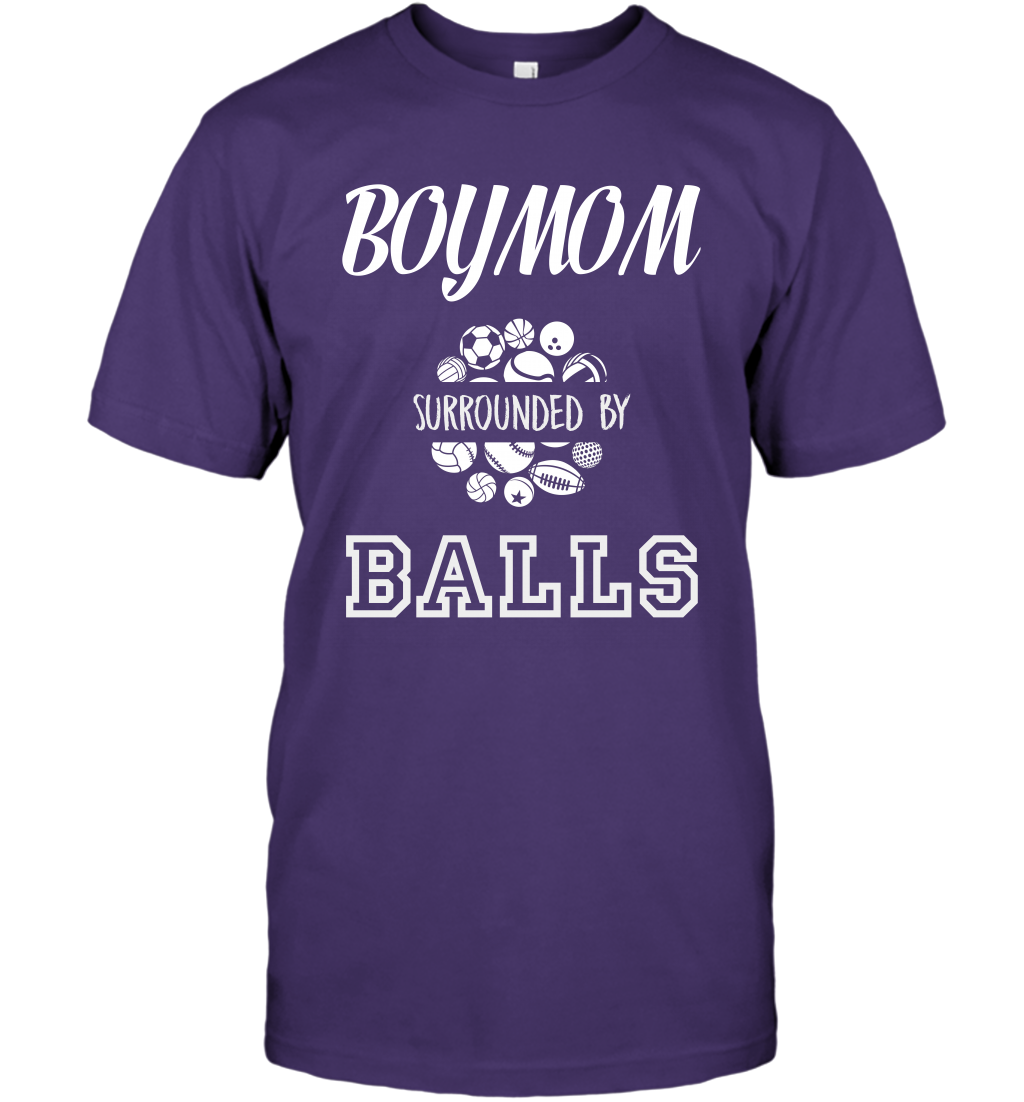 Boy Mom Surounded By Balls Shirt T-Shirt T-Shirt Purple