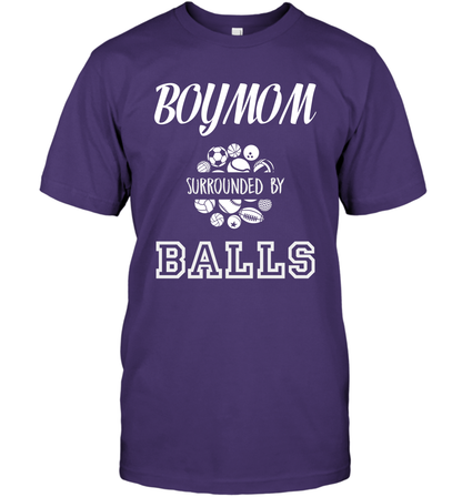 Boy Mom Surounded By Balls Shirt T-Shirt T-Shirt Purple