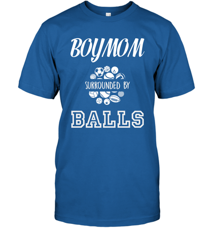 Boy Mom Surounded By Balls Shirt T-Shirt T-Shirt Royal