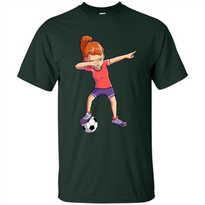 Dabbing Soccer Girl T-shirt Dab Dance T-shirt