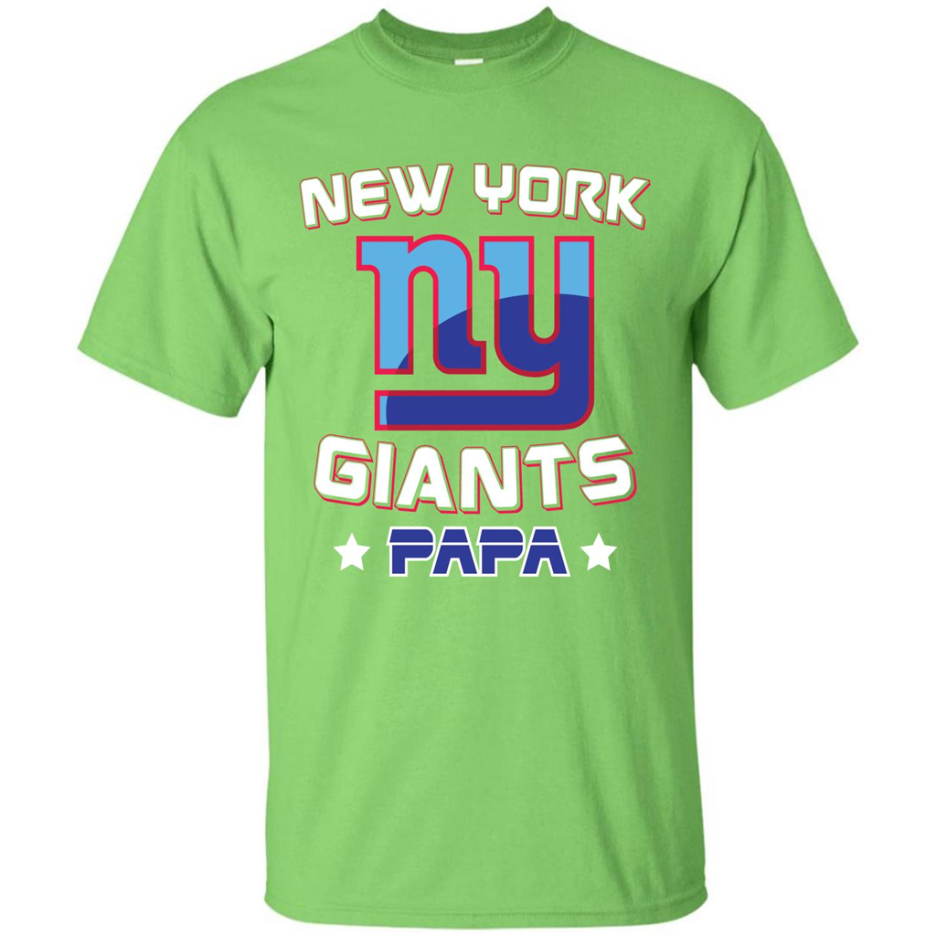 Football T-shirt New York Ny Giants Papa Lime