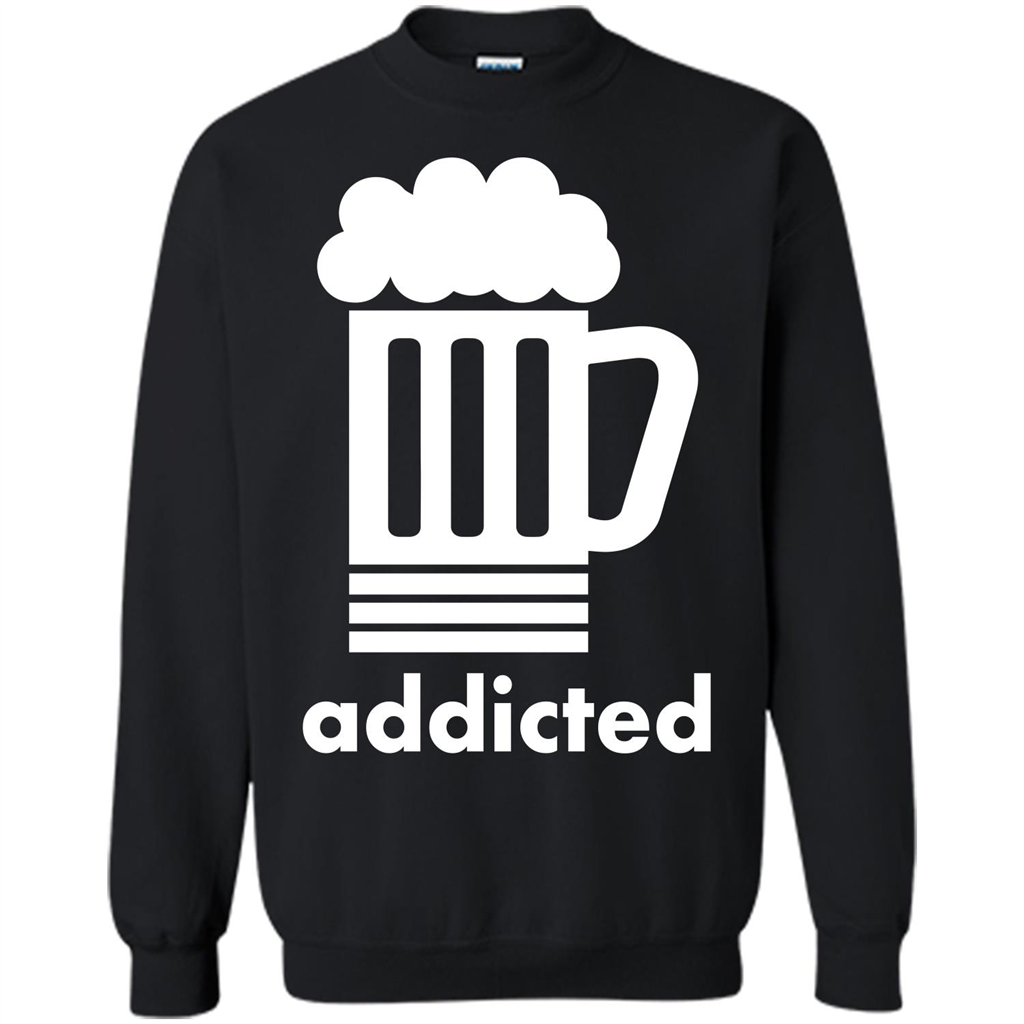 Beer T-shirt Addicted To Beer Black