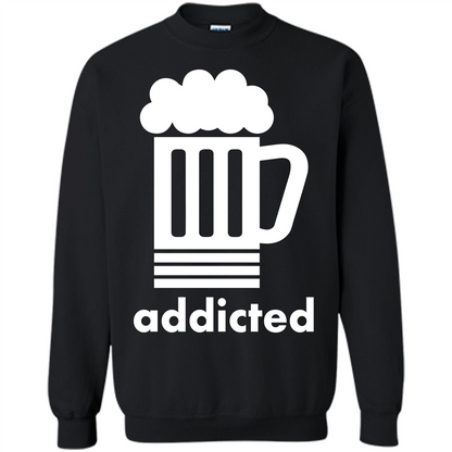 Beer T-shirt Addicted To Beer Black
