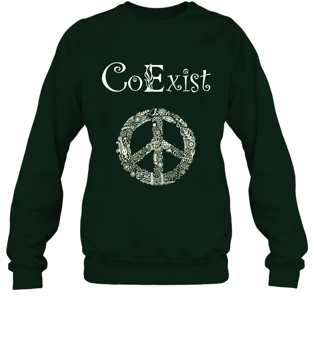 Co Exist Shirt Sweatshirt Sweatshirt Forest