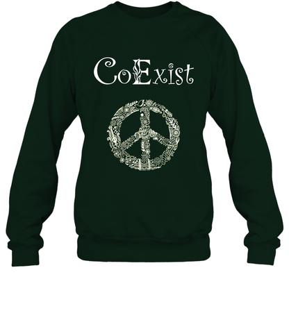 Co Exist Shirt Sweatshirt Sweatshirt Forest