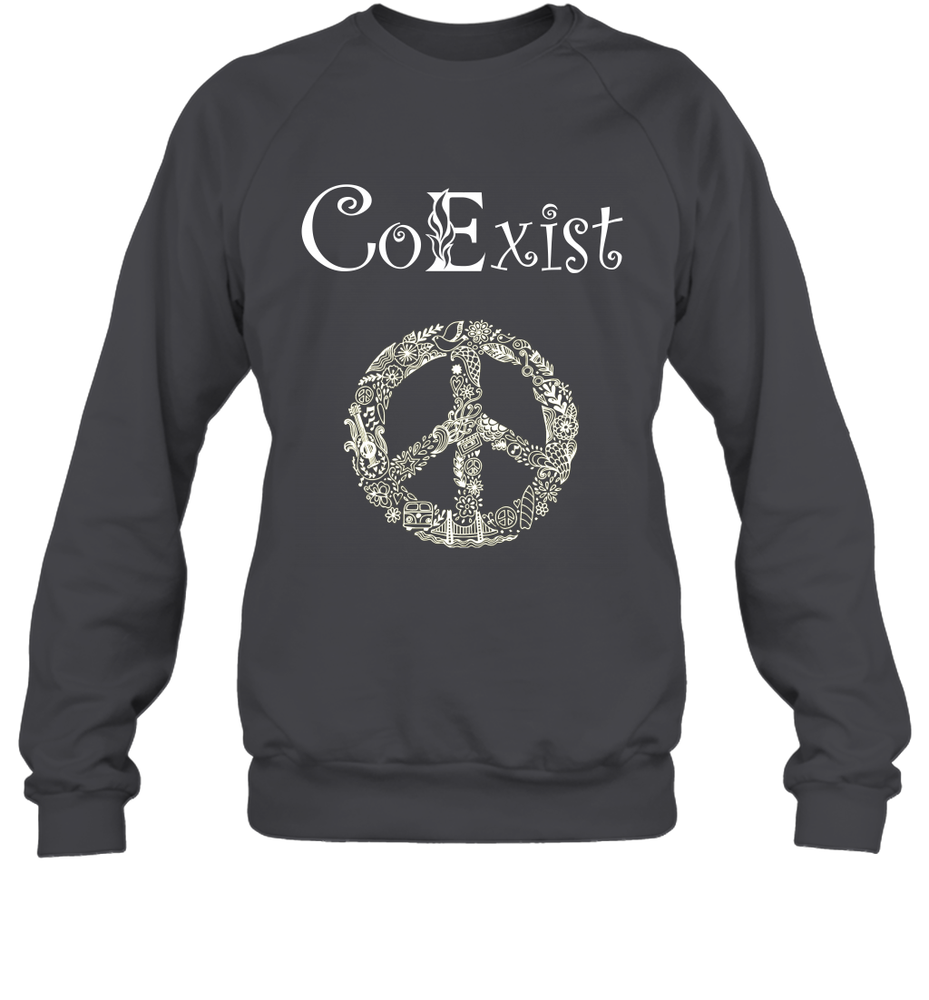 Co Exist Shirt Sweatshirt Sweatshirt Dark Heather