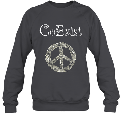 Co Exist Shirt Sweatshirt Sweatshirt Dark Heather