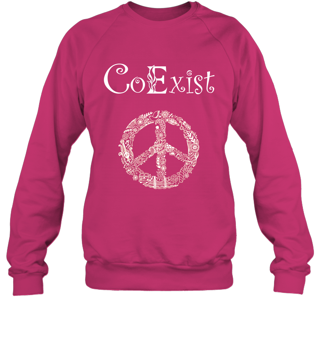 Co Exist Shirt Sweatshirt Sweatshirt Heliconia