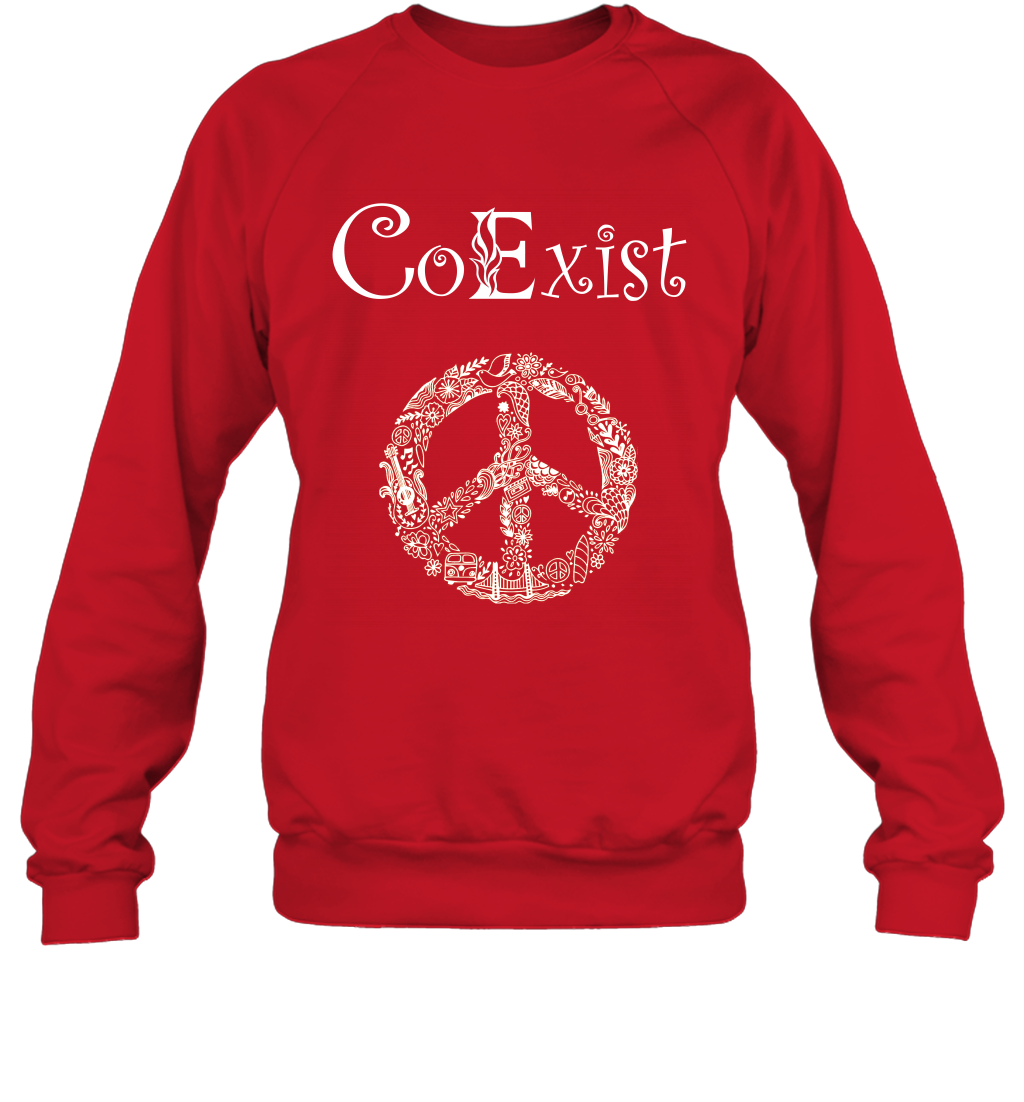 Co Exist Shirt Sweatshirt Sweatshirt Red