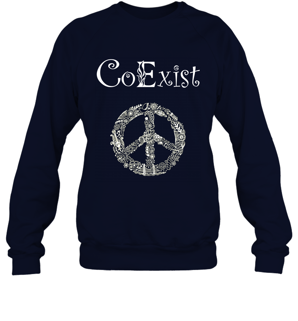 Co Exist Shirt Sweatshirt Sweatshirt Navy