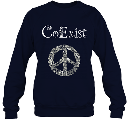 Co Exist Shirt Sweatshirt Sweatshirt Navy